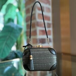 GUCCI Mini Bamboo Wicker Miniaudiere Box Evening Bag